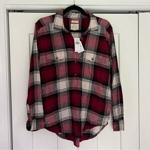 American Eagle Ahh-mazingly Soft 3/4 Button Flannel